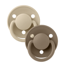 DE LUX TUTTI 2PACK - VANILLA/DARK OAK ROUND SILICONE