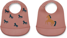 TILDA 2PACK RUOKALAPPU - HORSE/DARK ROSE