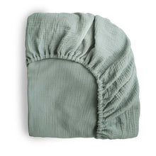 Muslin Crib Sheet - Extra Soft Lakana Roman Green