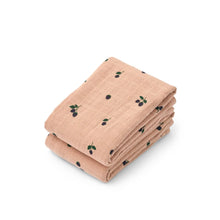 LEWIS MUSLIN CLOTH 2-PACK - MINI BERRY / PALE TUSCANY
