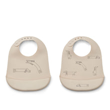Tilda 2-pack Ruokalaput - Dog/Sandy